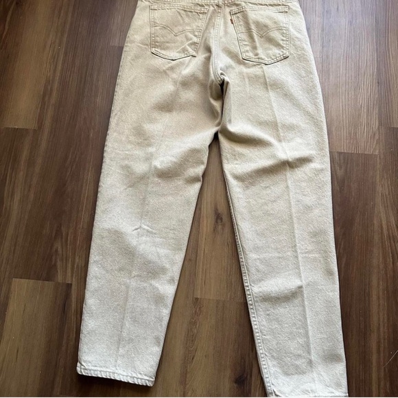 Vintage Levi's Orange Tabs Men's Green and Tan Jeans 36x32 - Picture 7 of 7
